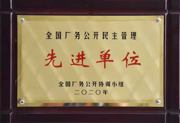 新利·体育（中国）官方网站-登录入口厂务公开先进奖状